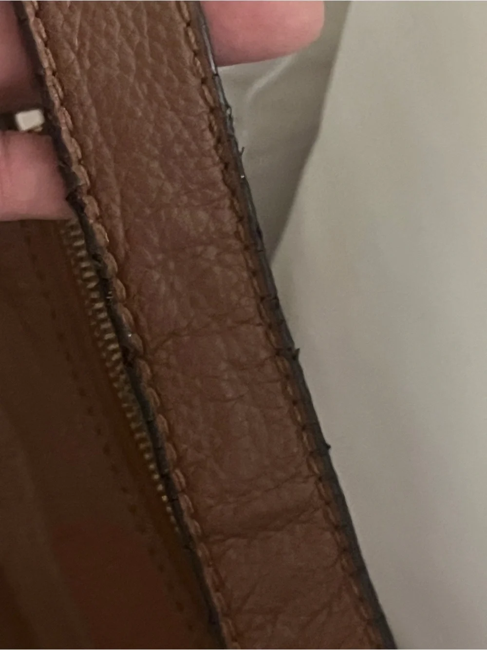 Michael Kors Brown Pebbled Leather Hobo with Gold MK Emblem